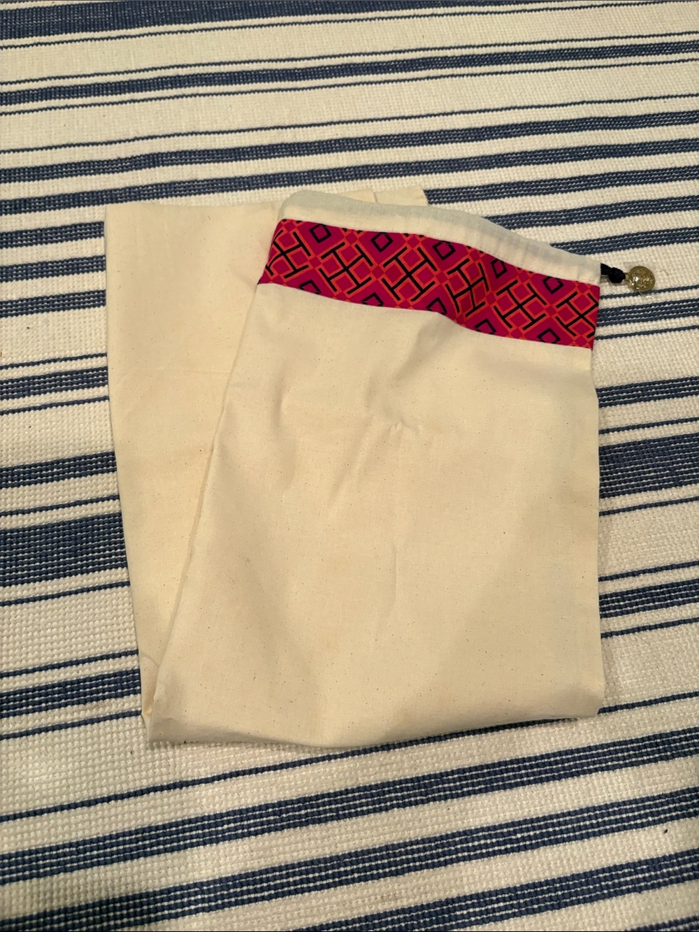 EUC Cotton Tory Burch Dustbag with Drawstring